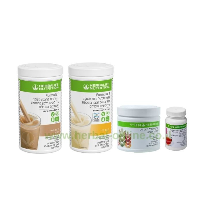 2 שייקים הרבלייף + סיבים + תה צמחים