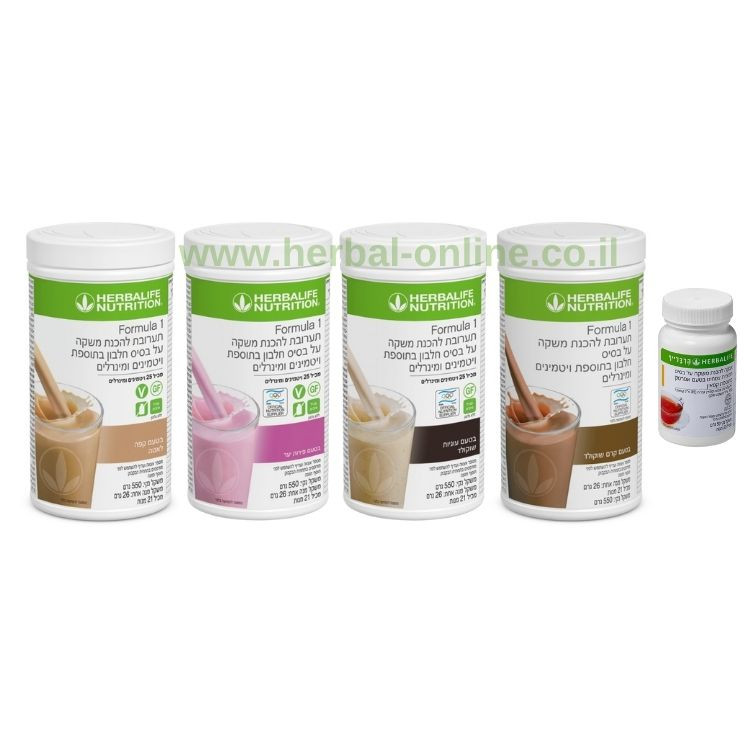 4 שייק הרבלייף + תה 50 גרם