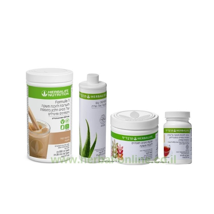 שייק + תה + אלוורה + סיבים תזונתיים